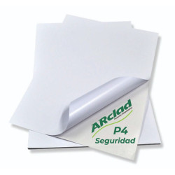 ADHESIVO DE SEGURIDAD ACRILICO " P4 "  70 X 100 ARCLAD